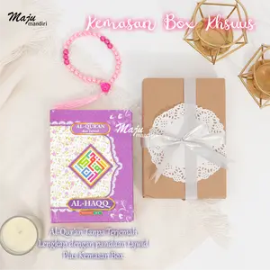 alquran kemasan box kado pacel hampers lebaran quran tanpa terjemah ukuran A6 lengkap dengan panduan tajwid MAJU MANDIRI SUKAMAJU ungu
