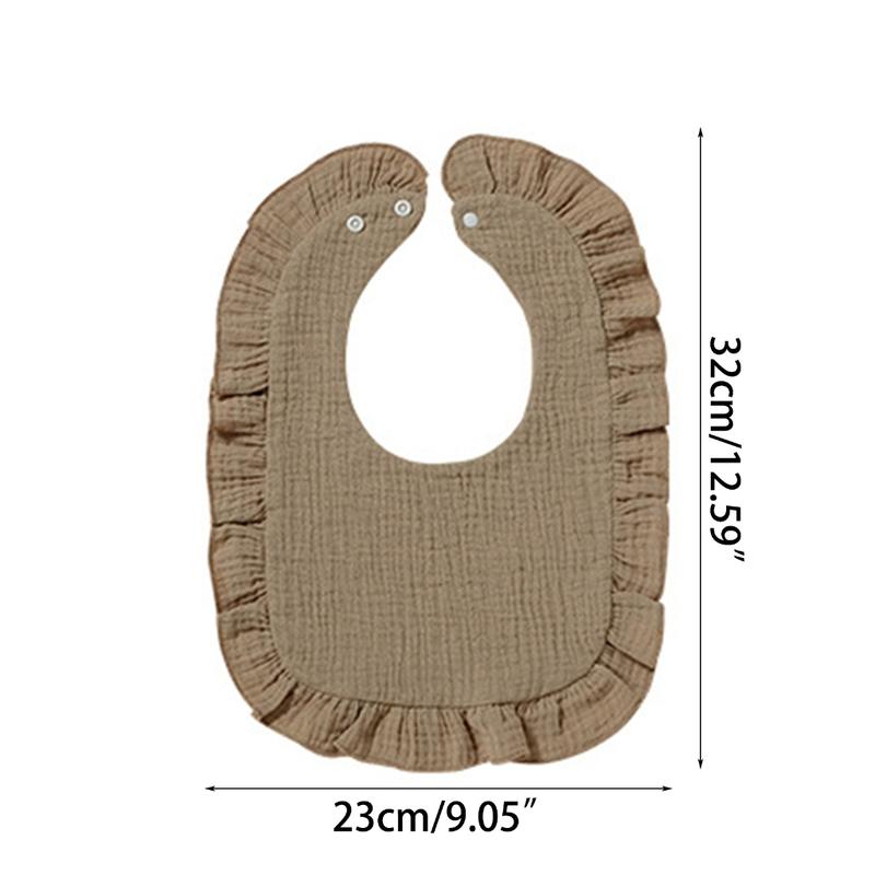 Product Introduction of Baby Bib for Boy Girl Breathable Cotton Drooling Bib Burp Cloth with 2-Stage Snap Button Infant Teething Feeding Bandana 0