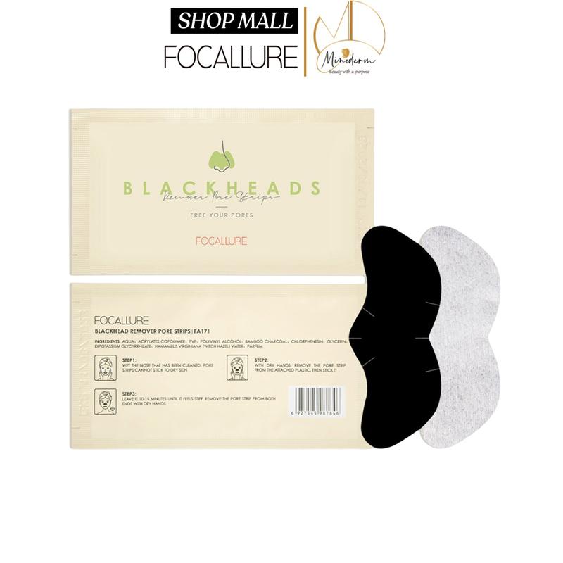Miếng dán lột mụn mũi FOCALLURE làm sạch sâu giảm mụn đầu đen cho vùng mũi 2.2g FA171