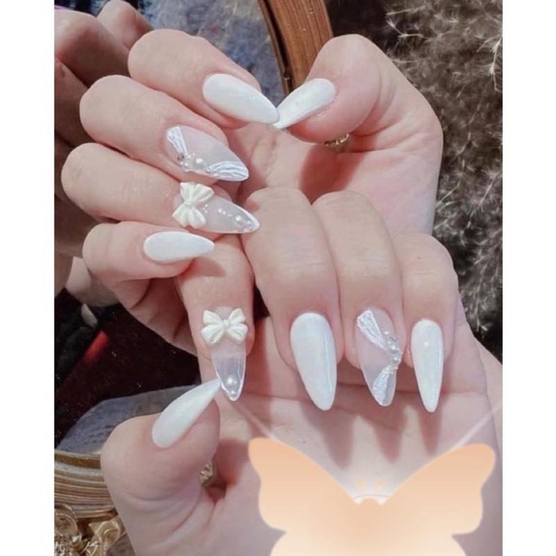 M184 nailbox thiết kế trắng cô dâu Không mùi Độ bóng cao Bền