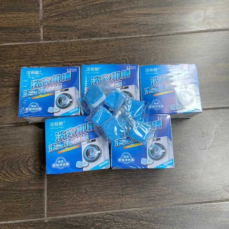 Combo 5 Hộp Viên Vệ Sinh Lồng Máy Giặt ( 1 hộp 12 viên)- Sạch Cặn Bẩn Lồng Máy Giặt Làm Sạch 1