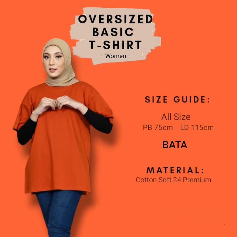 PAKET HEMAT 3 PCS 100AN ,KAOS WANITA OVERSIZE LENGAN 7/8 Katun Polos Lembut Nyaman Soft Atasan Panjang 7