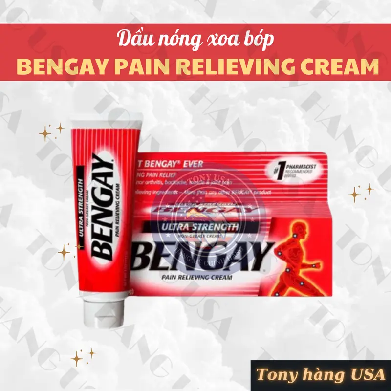 【Date T9/2026】Dầu Nóng Xoa Bóp Bengay Relieving Cream Của Mỹ - MẪU MỚI - Tony Hàng USA 1