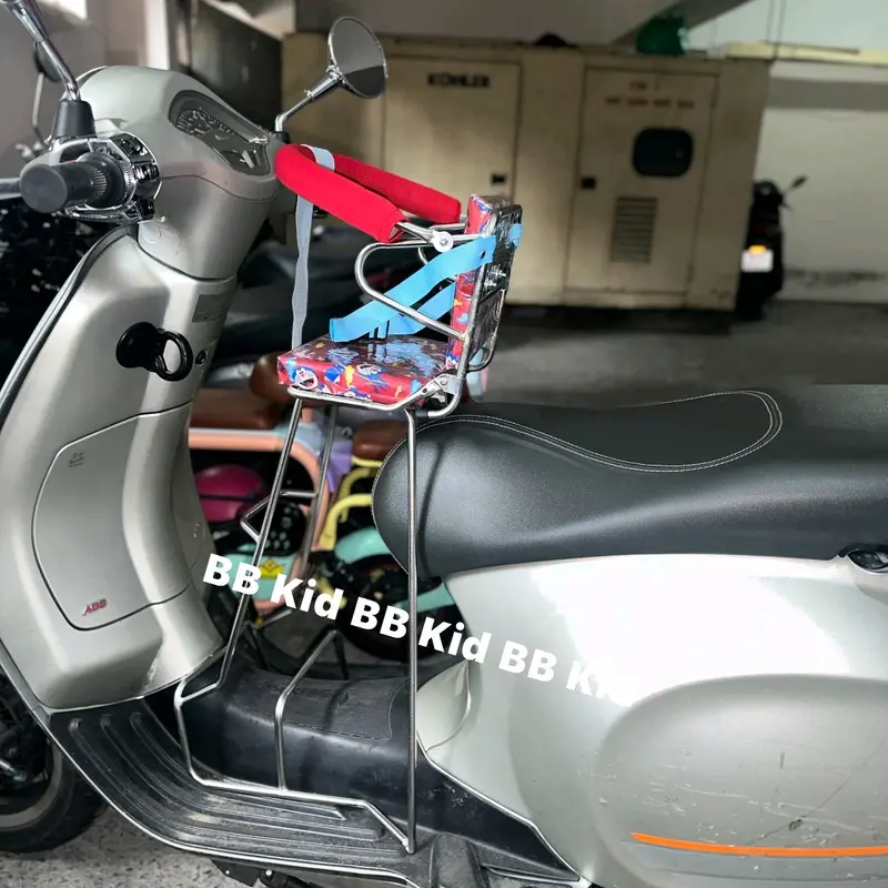 Ghế tựa vòng inox Chân Dài xe Tay ga cho bé 7th-2 tuổi 8