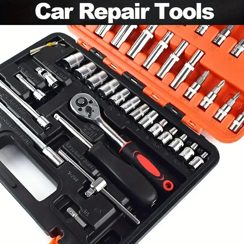 Car Repair Tool Kit, Stainless Steel Car Repair Tool Set for Valentine's Day Gift, Automotive Repair Tool Kit, Essential Maintenance Accessories for Off-road Motorcycles, Car Accessories, Automotive Repair Tool Kit for Birthday Gifts 4