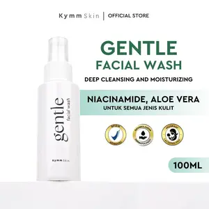 KYMM SKIN Gentle Facial Wash 100ml | Sabun Wajah Lembut dengan Niacinamide & Aloe Vera untuk Mencerahkan Kulit dan Memperbaiki Skin Barrier sb