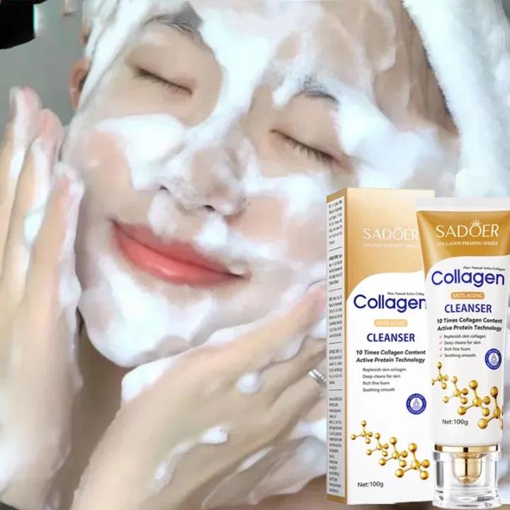  Sữa Rửa Mặt Làm Trắng Da Collagen Anti-Aging Facial Cleanser 100g 