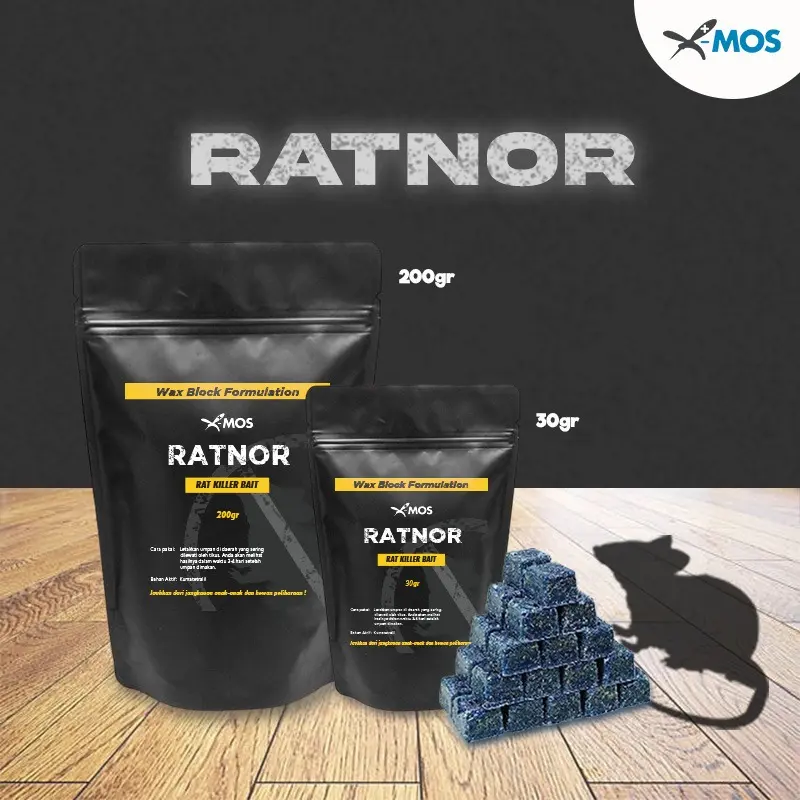 X-MOS Ratnor Umpan racun tikus mati kering 30 gr tanpa bau 3