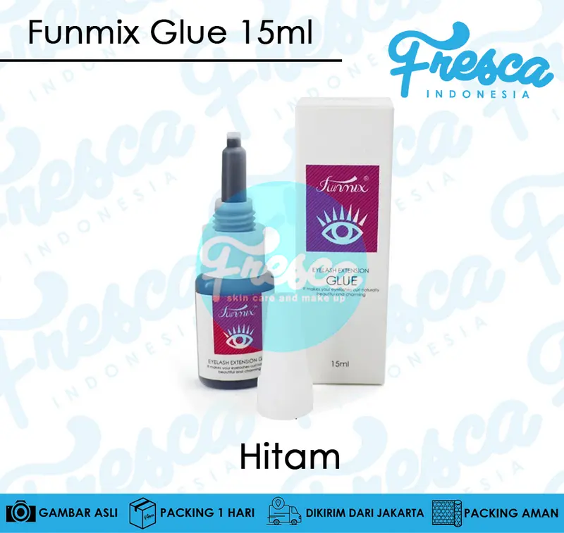 FUNMIX EYELASH GLUE 15ml / GLUE EYELASH EXTENSION / LEM BULU MATA Funmix Tanam Bulu Mata 5