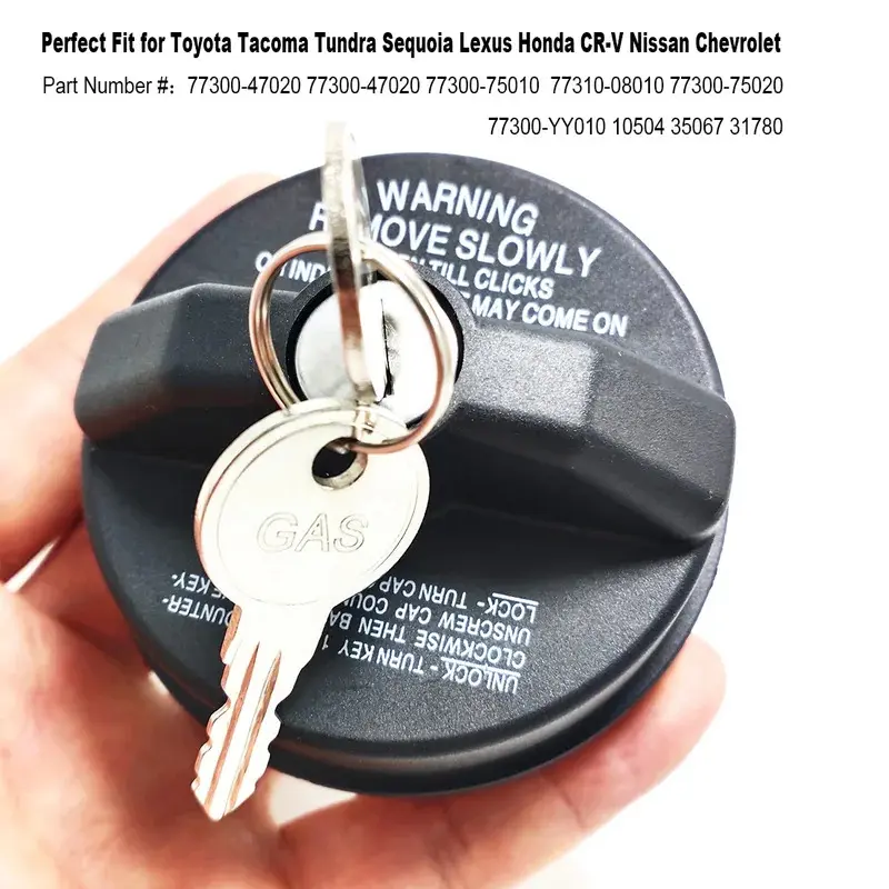 Modification Auto Parts Car Fuel Tank Locking Gas Cover Lock Fuel Cap 10504 for Toyota Tacoma Lexus Honda CR-V Nissan Chevrolet
