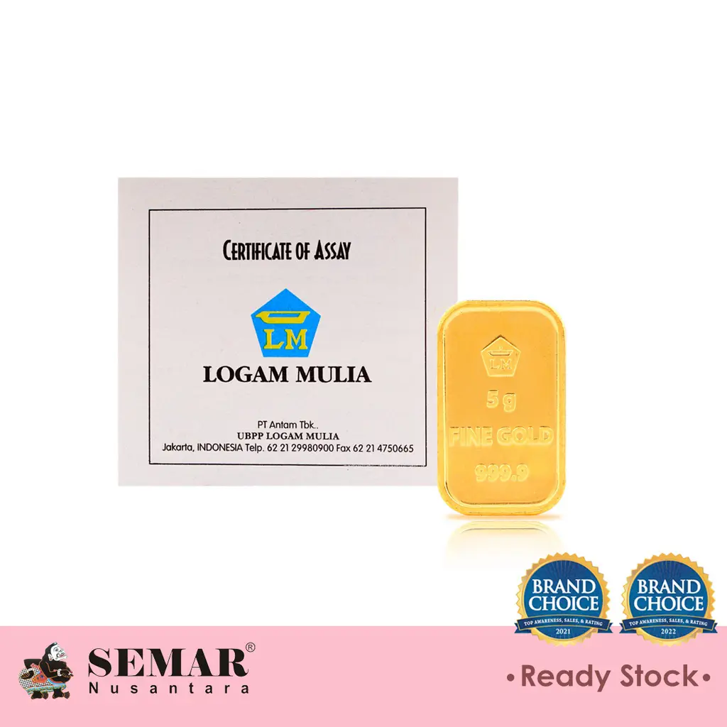 Logam Mulia Antam 5gr Emas Batangan Semar Nusantara