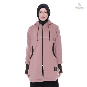 Hijacket Elektra Original Brown Jaket Hijab Muslimah Jaket Wanita Panjang Untuk Hijaber Outer