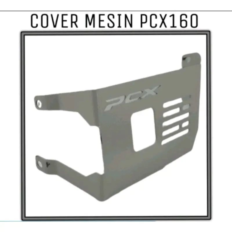 cover pelindung mesin bawah motor pcx adv vario 160 engein guard hinda silver hitam 4