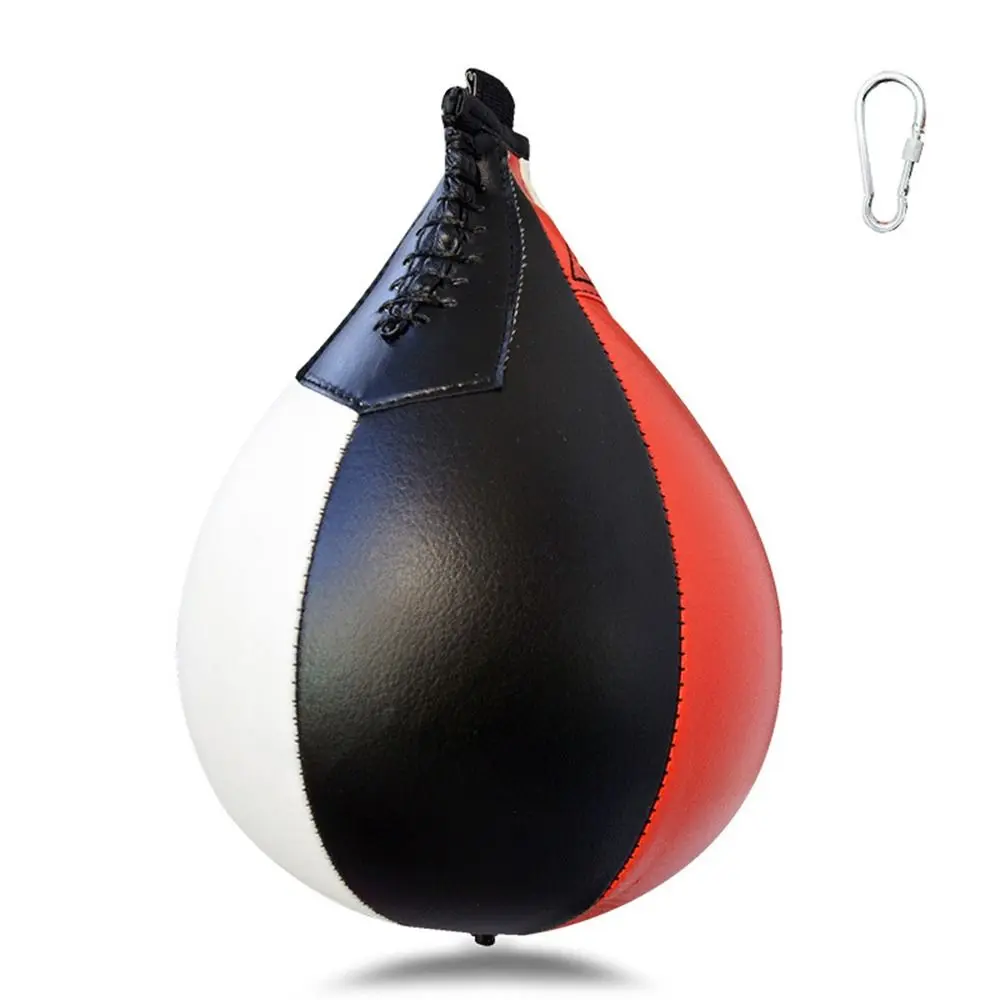 Durable Leather Boxing Speed Bag Boxing MMA Heavy Duty Pear Boxing Speedbags Fitness Fighting Muay Thai Hanging Punching Ball