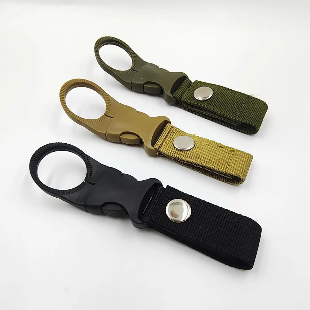 Outdoor Water Bottle Buckle Multi-functional Beverage Bottle Mineral Water Bottle Tactical Nylon Webbing Buckle Drinkware Cup Mug Tumbler