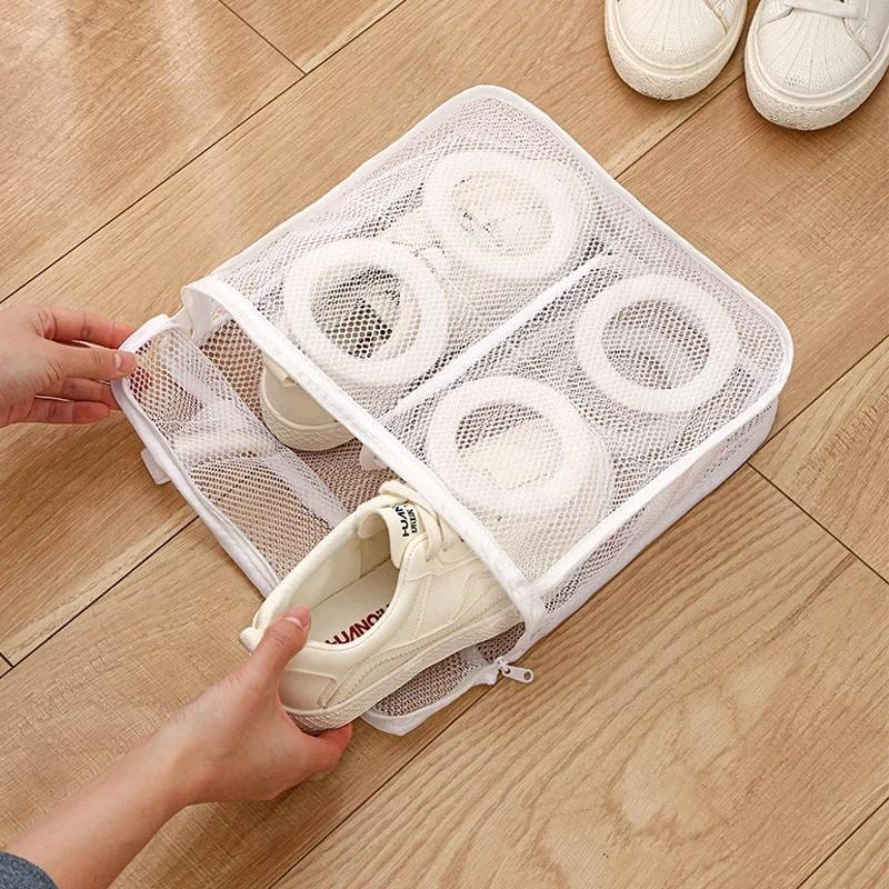 Product Introduction of 1pc Durable shoe washing bag, large sports shoe washing bag, shoe washing machine bag, mesh laundry bag, shoe tennis shoe bag Accessory 14