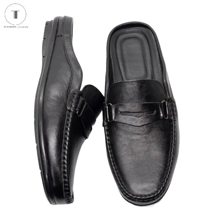 DéP  GiàY sục nam da bò cực êm mềm tom Shoes , Đế Bằng chất liệu Cao Su chống trơn trượt
