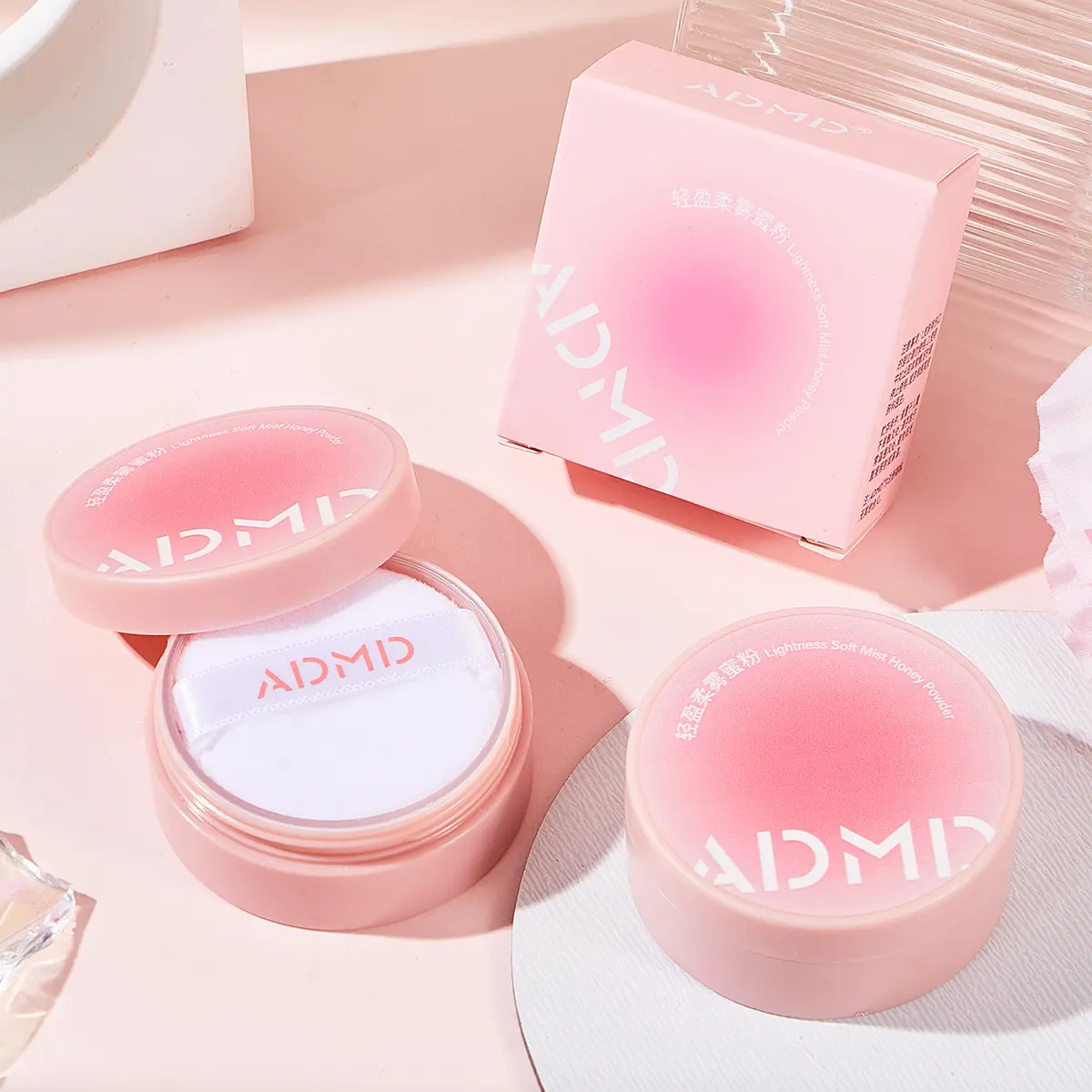 Phấn Phủ ADMD, Phấn Mịn, Không Thấm Nước Và Mồ Hôi, Lâu Trôi Và Không Phai Màu, Bao Bì Dễ Thương, Thích Hợp Để Thoa Trang Điểm Và Hoàn Thiện, Dành Cho Phụ Nữ Cosmetic Mỹ Phẩm