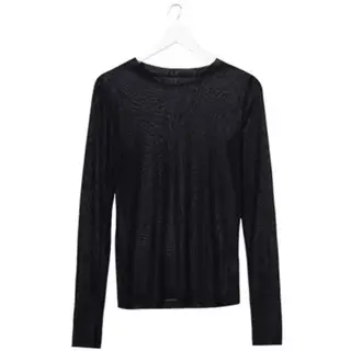 Long Sleeve Transparant Tulle Blouse 2064 5
