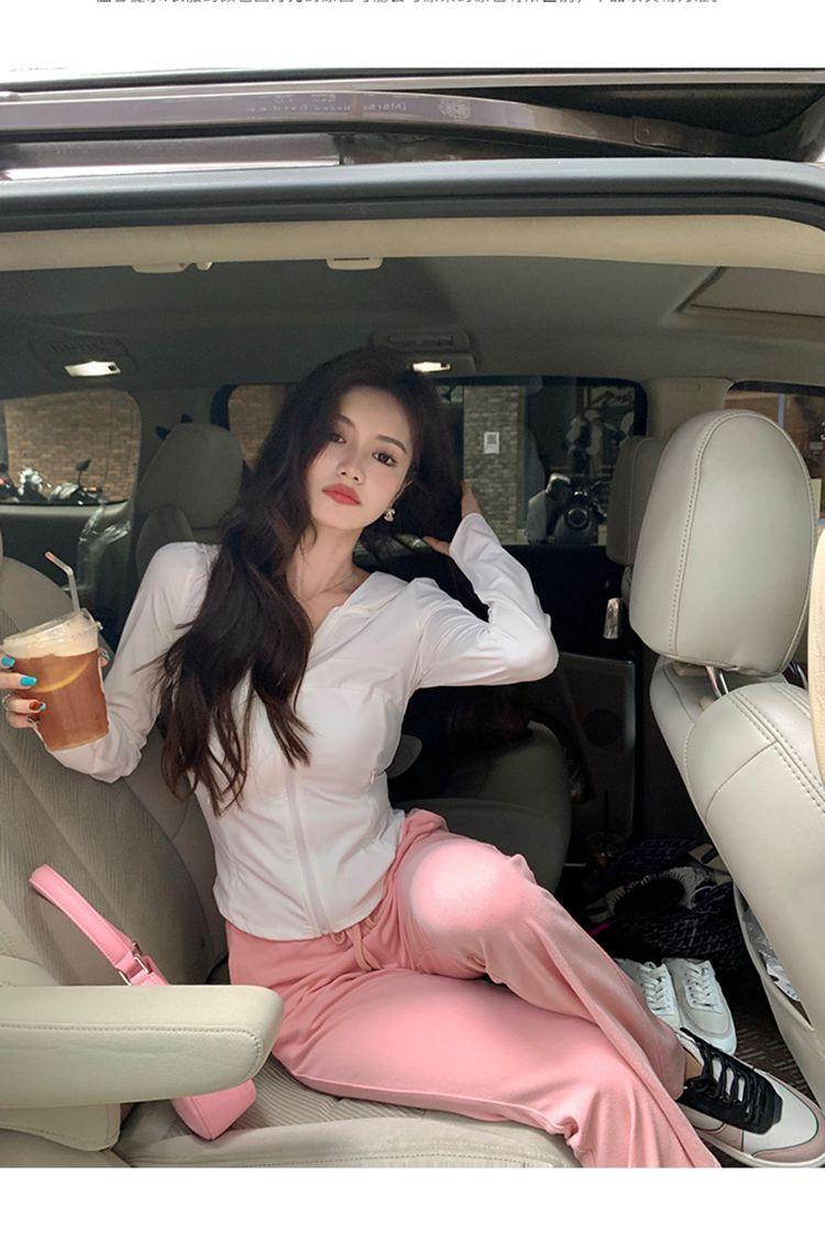 Product Introduction of 2025 New Ice Silk Sunscreen Clothes for Women, slim fit, waist cinching, small stature, slimming, UV resistant, breathable, thin jacket, fashionable and versatile 17