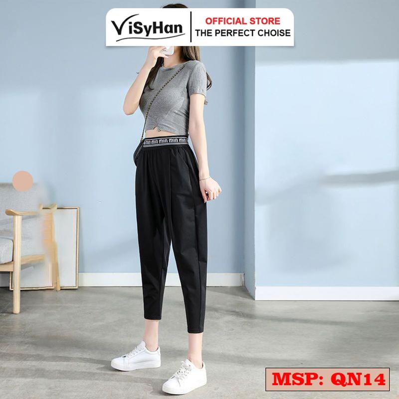 Quần Lửng Cạp Chữ Baggy Nữ UMI Công Sở Đi Chơi VISYHAN QN14 Pants Women Quần Âu Voi