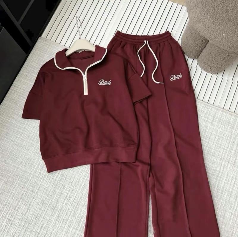 [Thêu BAD] Set áo tay ngắn quần dài chất Umi, trang phục nữ, mặc hàng ngày size S M L B725 5