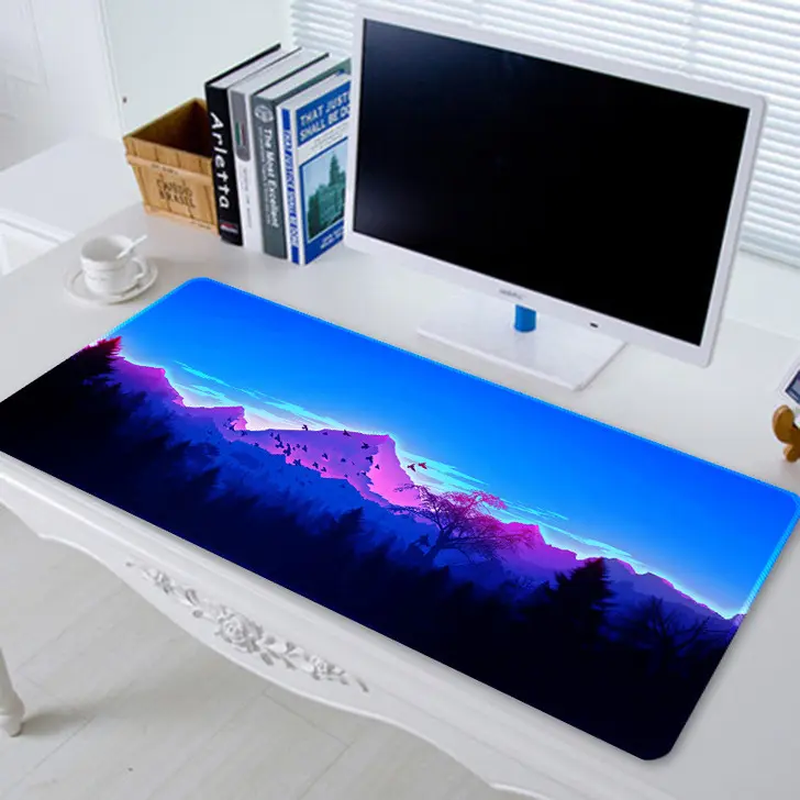 Lót chuột cỡ lớn 80x30cm, miếng lót bàn phím full bàn dày 3mm sắc nét bo viền chắc chắn 5