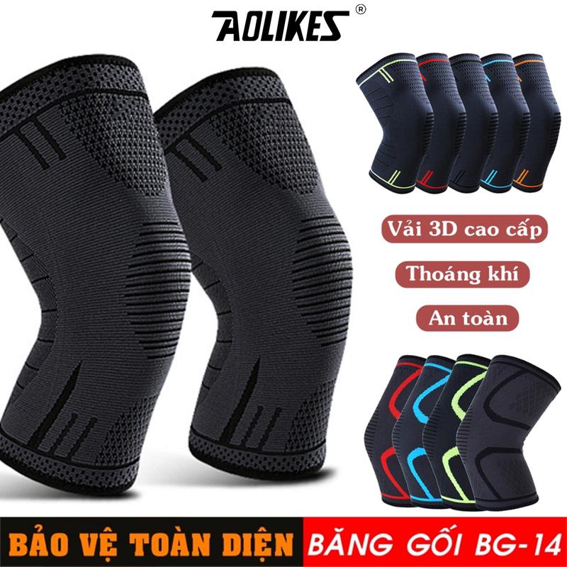 Bó Gối Aolikes Chính Hãng Bảo Vệ Đầu Gối Thể Thao Nam Nữ Giá Rẻ Pickleball Cầu Lông Chạy Bộ Tập Gym