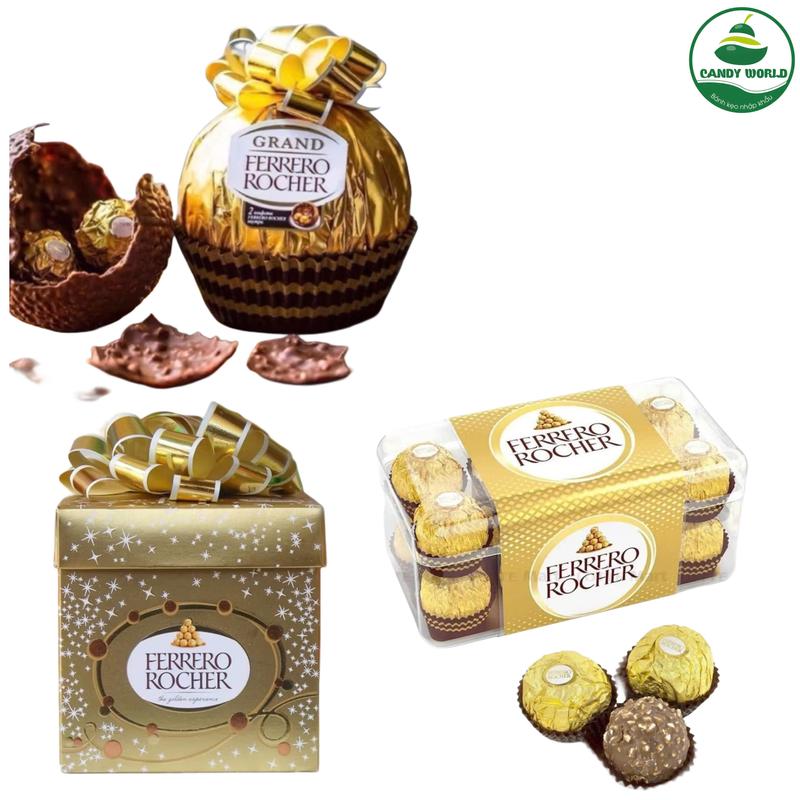SOCOLA ROCHER ĐỨC HỘP 200G 16 VIÊN CHOCOLATE FERRERO ROCHER Snack Thức Ăn Sô Cô La Ăn Vặt Food