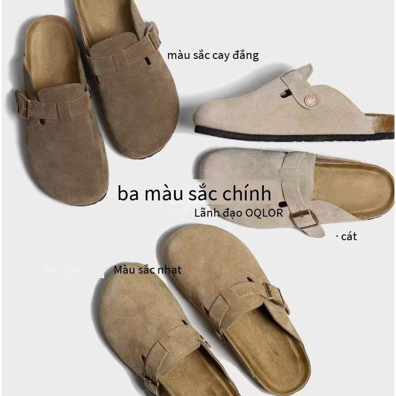 [COD]Giao Hàng Trong Vòng 24 Giờ Giày Boken, Phụ Nữ Mặc Bên Ngoài Giày Boken Đế Dày, Nửa Dép Lê, Một Chân Giày Đơn Lười Biếng. 2