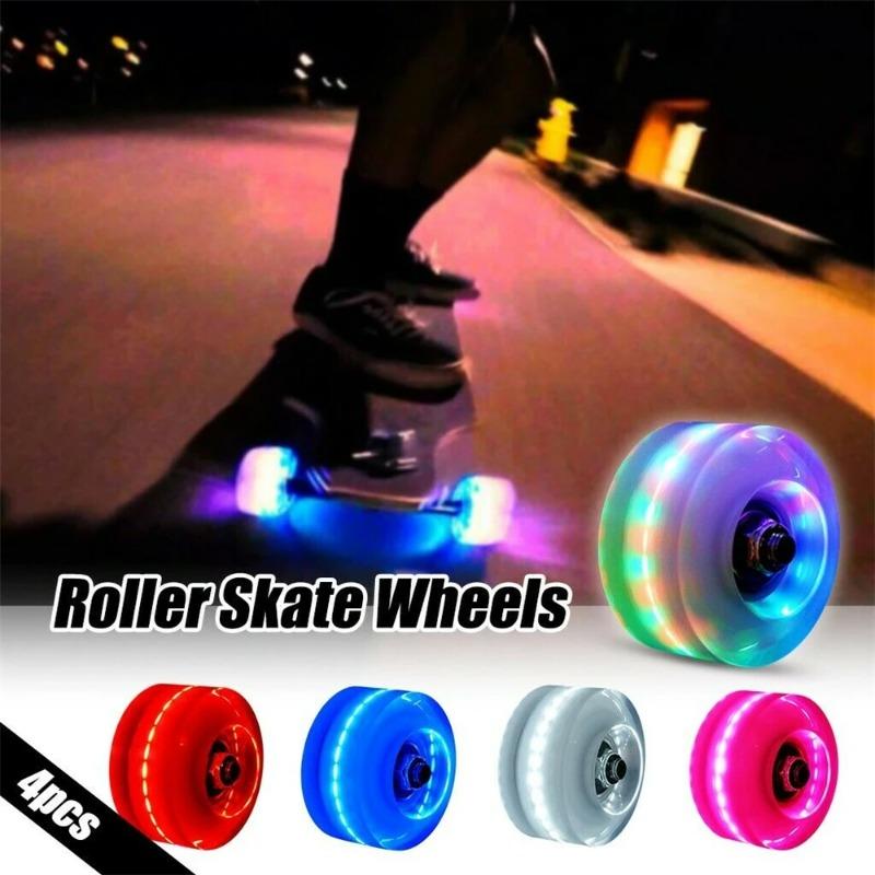 1Pc Skateboard Wheels Polyurethane Luminous LED Longboard Wheels with Spanner Long Drift Board Accessories 0