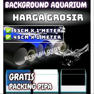 STICKER BACKGROUND AQUARIUM FREE PACKING PIPA
