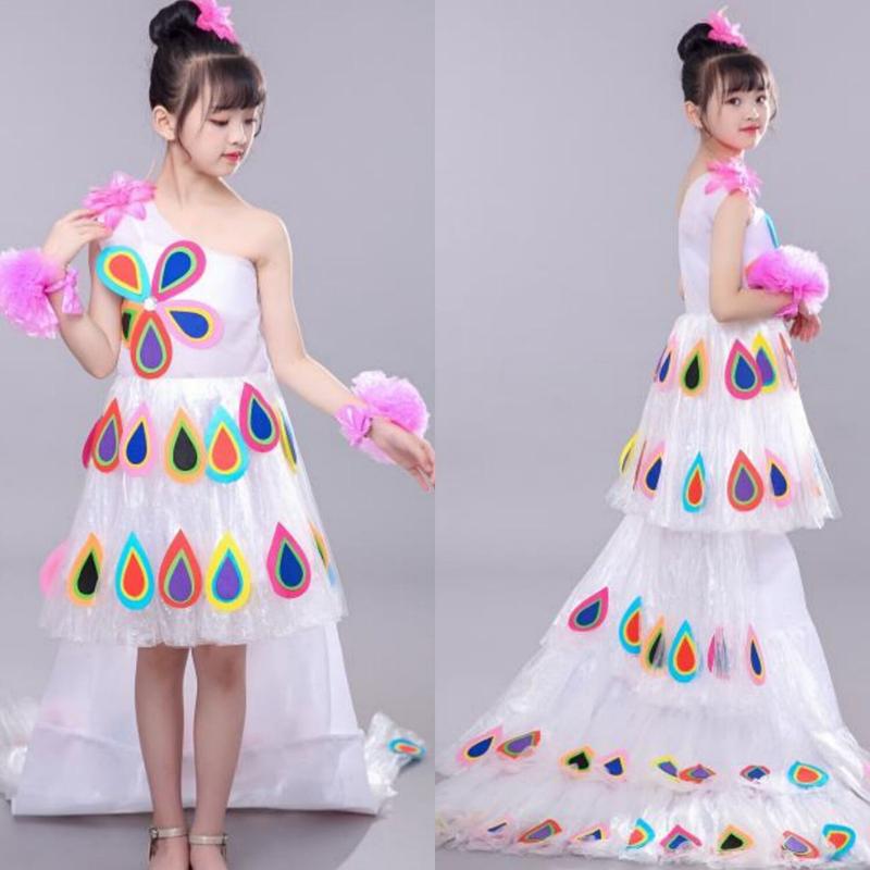 Quần Áo Bảo Vệ Môi Trường Cho Trẻ Em, Vật Liệu Thủ Công Tự Làm, Trình Diễn Thời Trang Tự Làm, Váy Tua Rua Đường Sàn Tạo Ra Riêng Cho Trẻ Mẫu Giáo, Năm 2024 1