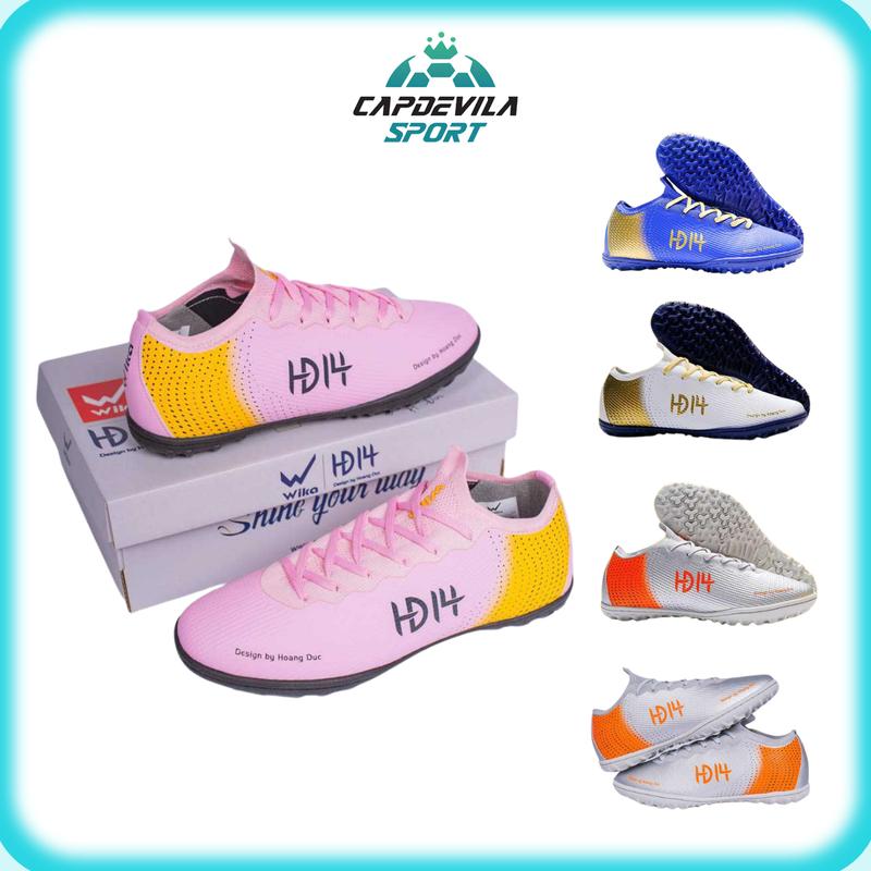 Giày đá bóng, Giày Wika Hoàng Đức (HD14) đá banh sân cỏ nhân tạo dành cho nam nữ thể thao bóng đá Giày Thể Thao Sport