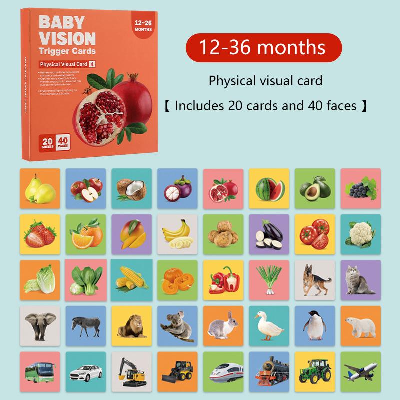 Product Introduction of Mainan Pendidikan Awal, 1 Set, Untuk Bayi Lelaki, Kad Kilat Hitam dan Putih, Rangsangan Visual Kontras Tinggi, Kad Warna, Mainan Montessori Bayi 21