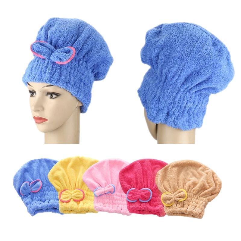 Product Introduction of Hair Turban, Quick Dry, With Bow, Bath Towel Hat, Bathroom Accessories Microfibre Quick Hair Drying Bath Spa Bowknot Wrap Towel Hat Cap For Bath Bathroom Accessories 6