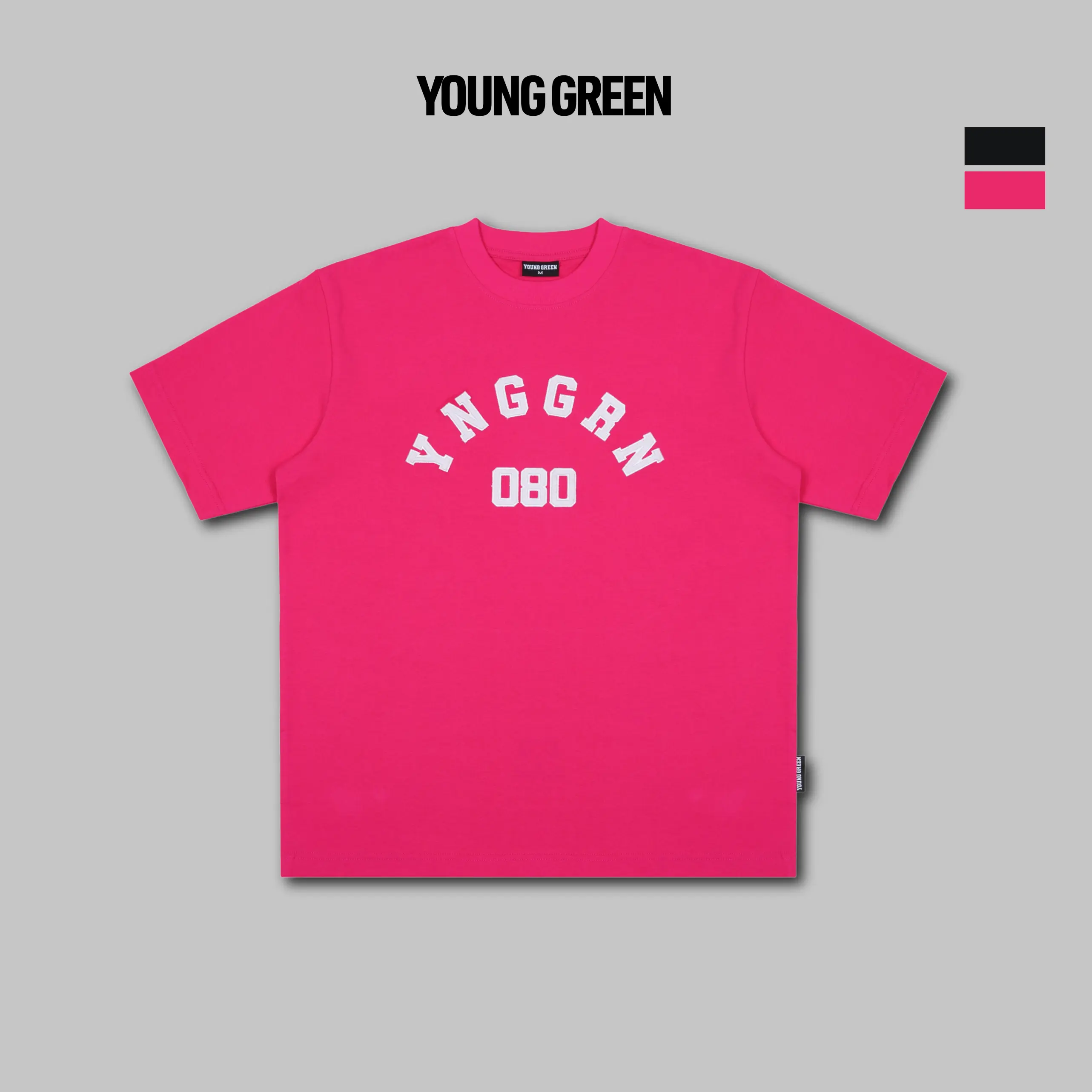 ÁO THUN SS24 SPORTAGE A4 - Cotton 250gsm (Đã xử lí co rút) / YOUNG GREEN Nam Menswear Cổ Tròn Dệt áo _ cotton _ co _ giã n