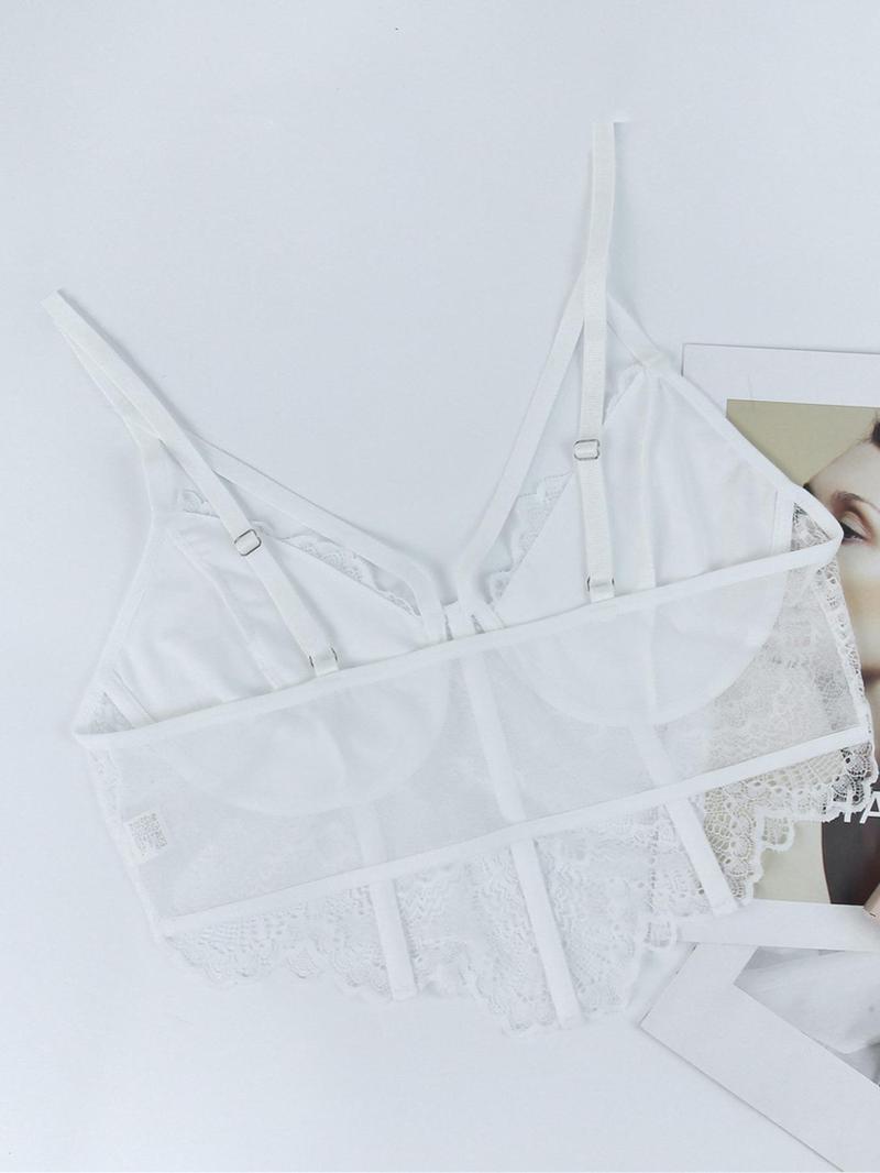 Product Introduction of Women's Cut Out Corset Sheer Lace Crop Cami Top, Summer Clothes Women, Going Out Top, Streetwear, Elegant Adjustable Spaghetti Strap Top for Summer, Women's Top for Party Nightclub Valentine's Day, Gift, Urban Corset Top 6