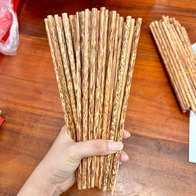 50 đôi đũa dừa Bến Tre Cao Cấp giá tận xưởng, không phẩm màu đảm bảo an toàn sức khoẻ (loại 3) #đũaăncơm 2