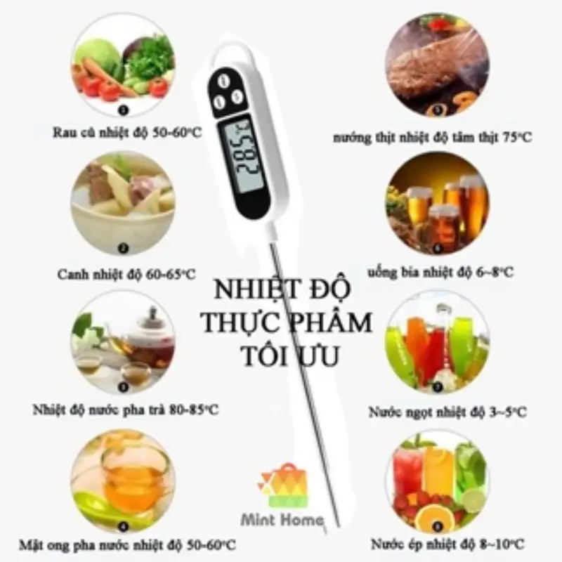 Nhiệt kế đo nước pha sữa cho bé, trẻ em, máy đo nhiệt độ thực phẩm nấu ăn KAW-TP300 4