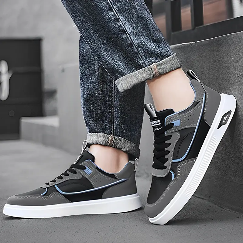 Keeping Sepatu Pria  Sneakers Cowok Dewasa Keren Sepatu Kerja Kuliah Travelling Sepatu Olahraga Sekolah Lari Hitam New Running Shoes Outdoor  KSR116 2
