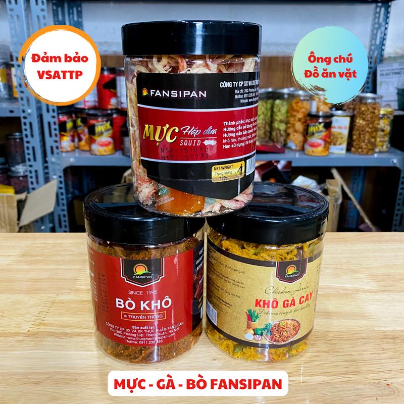 [DEAL SỐC] Combo 3 HŨ: MỰC, BÒ, GÀ - Ông chú đồ ăn vặt Chua
