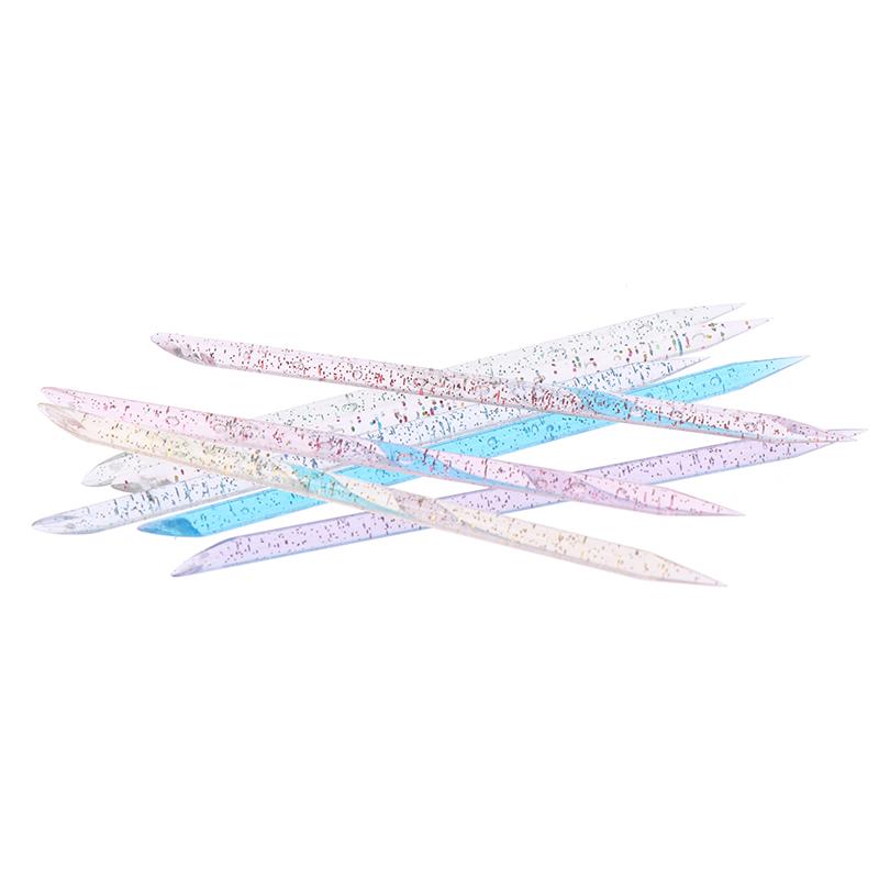 Product Introduction of 50Pieces Stick Cuticle Tool Doublehead Reusable Crystal Wood Stick Pedicure Care 26