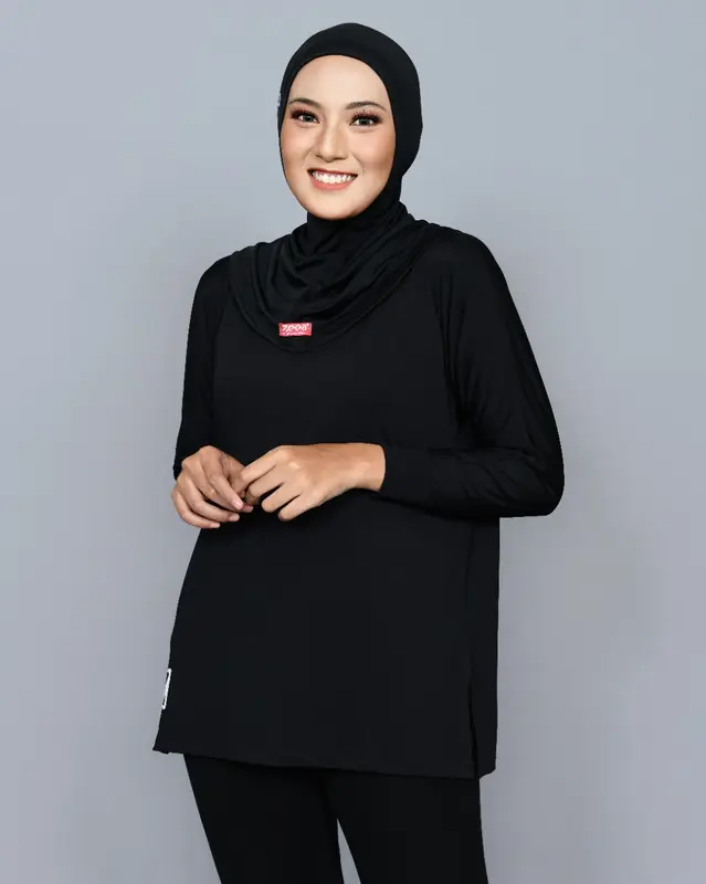 Zeea Baju Olahraga Muslimah Baju Gym Wanita Hijab Polos Inner Farah Muslim Panjang 2
