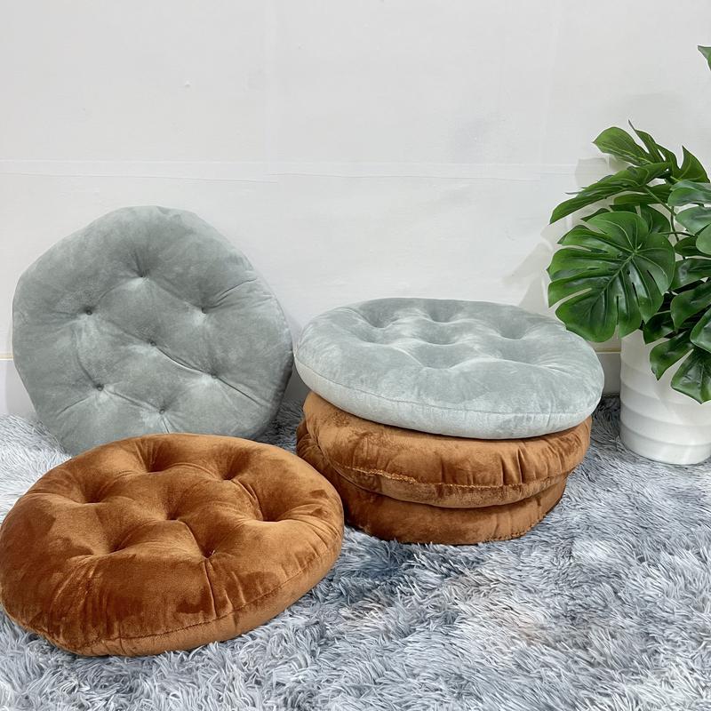 Đệm ngồi bệt [FREESHIP] Nệm tròn/vuông vải nhung mềm mịn dùng ngồi bàn trà, ghế sofa, đệm ghế văn phòng cực xinh dem  ghe