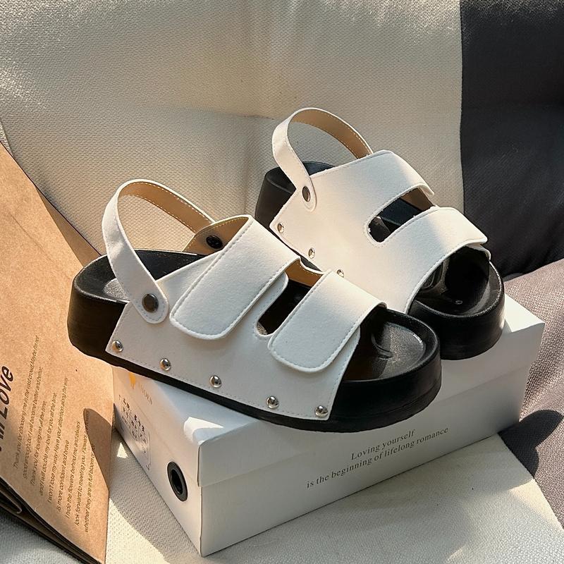Dép sandal nữ ulzzang S.Yu-12-03 bản đế cao hot trend - Dép quai hậu nữ quai da mềm thời trang tôn dáng