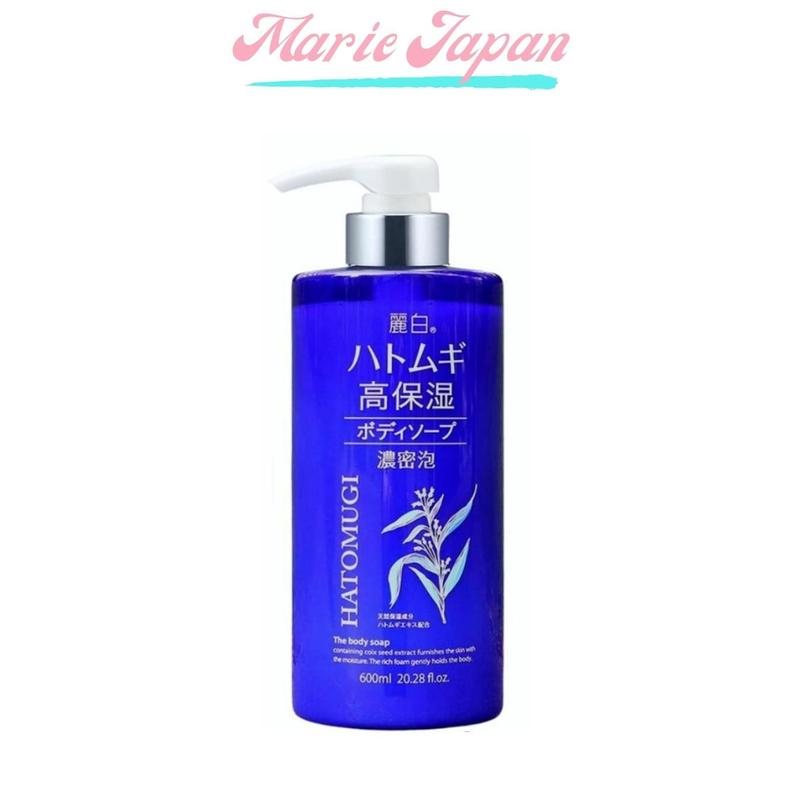 Sữa Tắm Hatomugi Trắng Da Dưỡng Da Body Chiết Xuất Ý Dĩ Nhật Bản 600ml Dưỡng Body