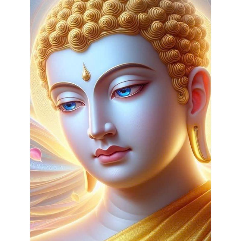 Tranh Đính Đá 5D Tự Hoàn Thành Kích thước 30X40cm, Tranh Gắn Đá DIY - Đức Phật H298