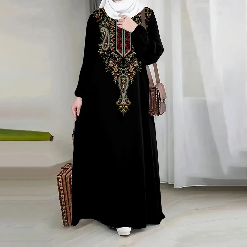 knee length dresses for ladies ZANZEA Women Vintage Dubai Abaya Turkey Hijab Dress Autumn Sundress So –  TrendycollectionB