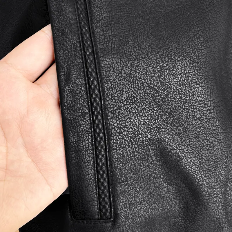 Áo Da Nam Hoàng Gia Cao Cấp  Chất Da Xịn Dày Dặn Chuẩn Phom BODY Siêu Đẹp - Dài Tay - Menswear 2